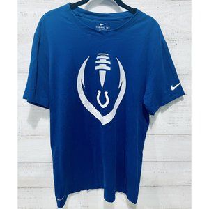 Nike Indianapolis Colts Mens Shirt Size Large Blue NFL Dri-Fit Short Sleeve Tee